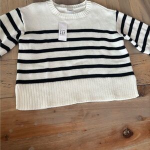 GAP Kids Striped Sweater - Black and White
